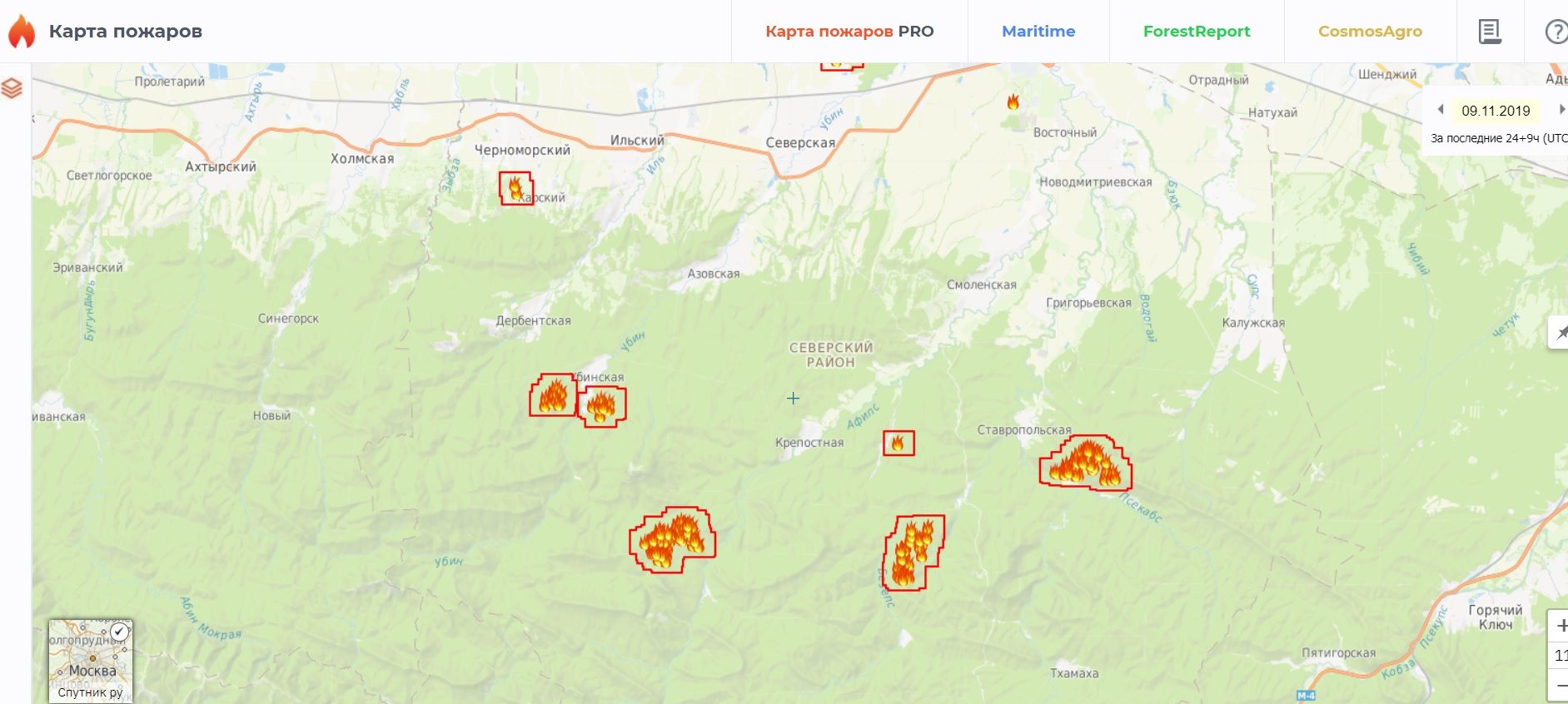 Карта северского района краснодарского края