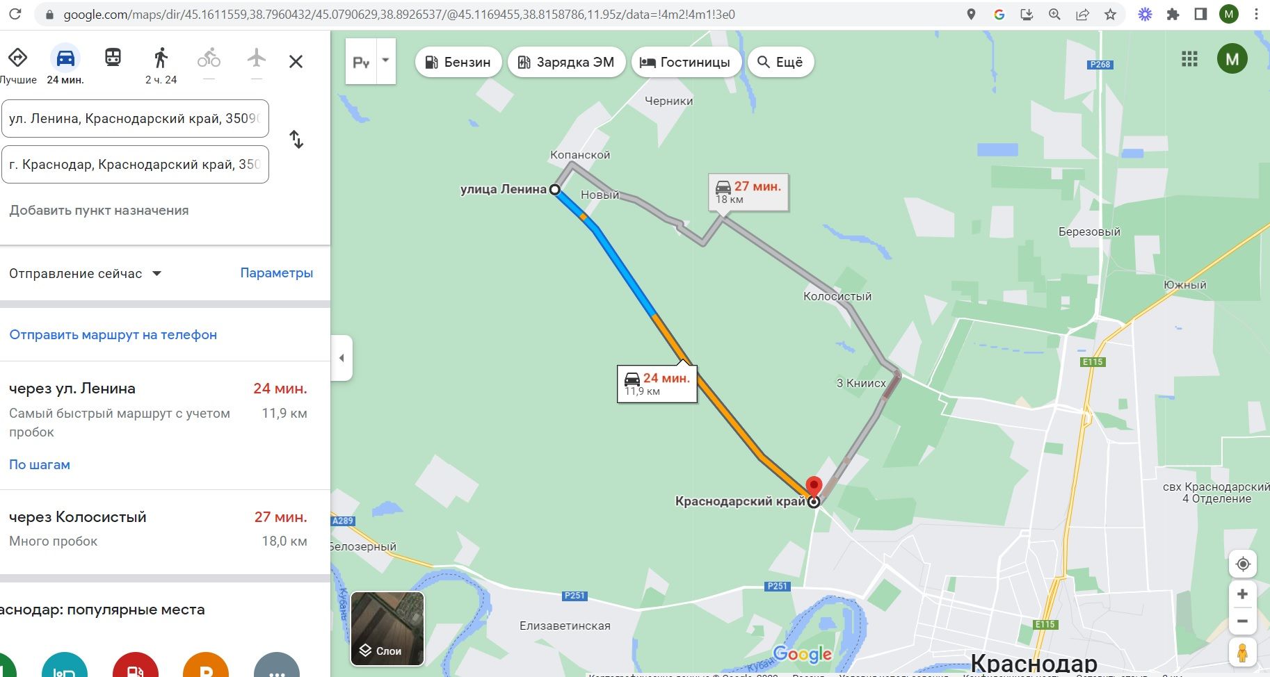 Краснодар объездная дорога карта