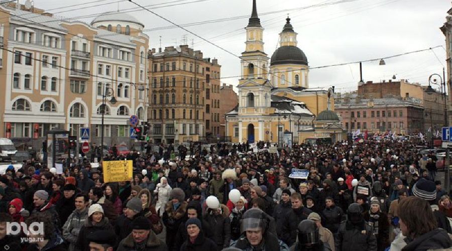 Шестие и митинг "За честные выборы" в Санкт-Петербурге © Светлана Артемьева, ЮГА.ру