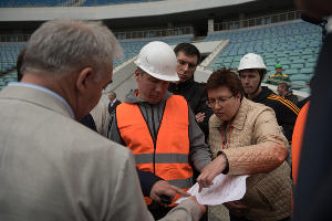 Делегация FIFA проверила готовность стадиона "Фишт" в Сочи к ЧМ-2018 © Нина Зотина, ЮГА.ру