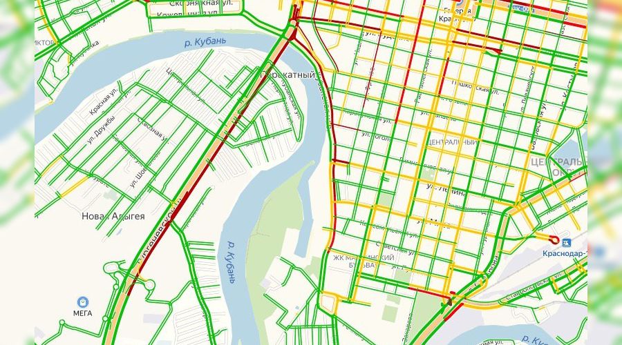 Краснодар тургеневский мост карта