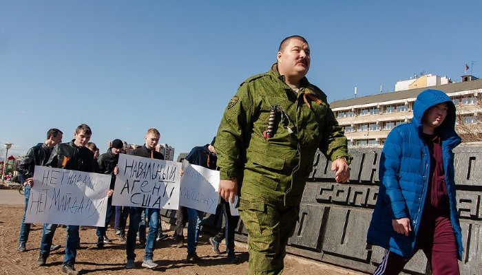 Семен Бойков на антикоррупционной акции сторонников Навального в Чите, 26 марта 2017 года © Фото Ксении Зиминой, ИА «Чита.Ру»