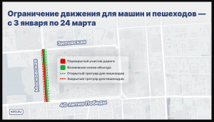 Схема движения с 3 января по 24 марта