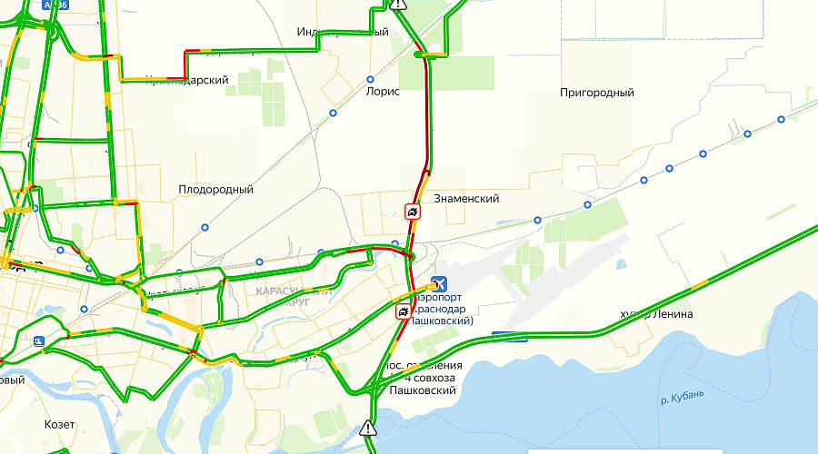 Въезд в краснодар карта